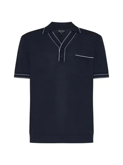 Giorgio Armani T-shirts And Polos In Blue