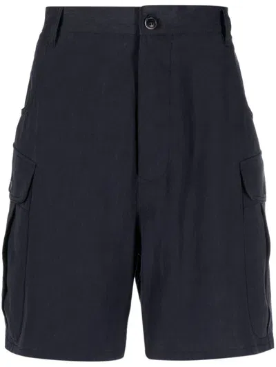 Giorgio Armani Shorts Aus Leinen In Blue