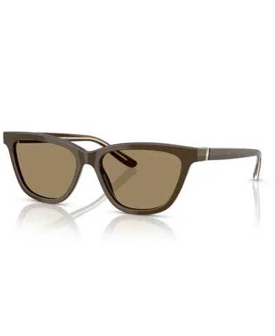 Giorgio Armani Acetate Cat-eye Sunglasses In Brown