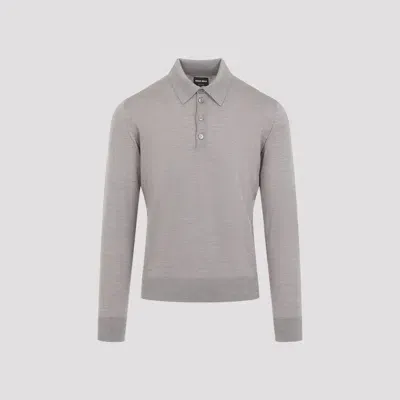 Giorgio Armani Wool Sweater In Grey