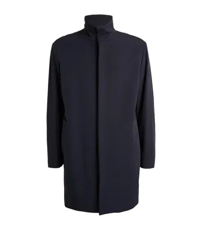 Giorgio Armani Zip-up Caban Coat In Black