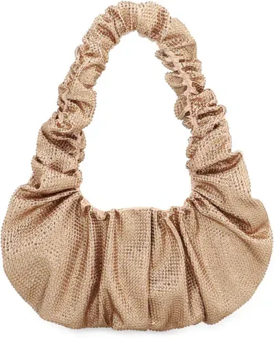 Giuseppe Di Morabito Embellished Ruched Detailed Tote Bag In Gold