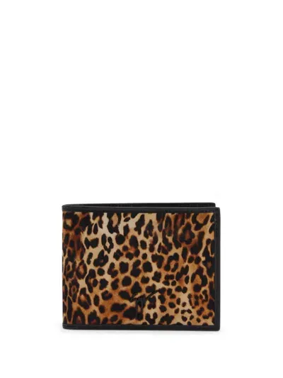 Giuseppe Zanotti Albert Leopard-print Wallet In 褐色