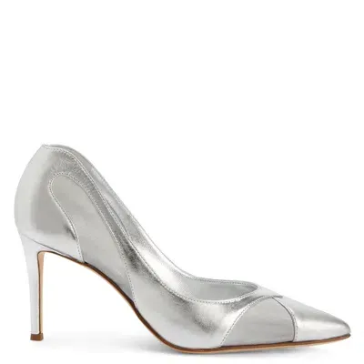 Giuseppe Zanotti Anna Metallic Pointed Toe Pumps In Silver