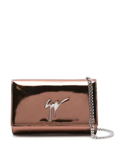 Giuseppe Zanotti Cleopatra Clutch Bag In Brown