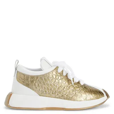 Giuseppe Zanotti Ferox Crocodile-print Sneakers In White