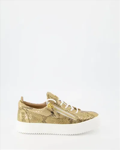 Giuseppe Zanotti Gail Zip Detailed Embossed Sneakers In Multi