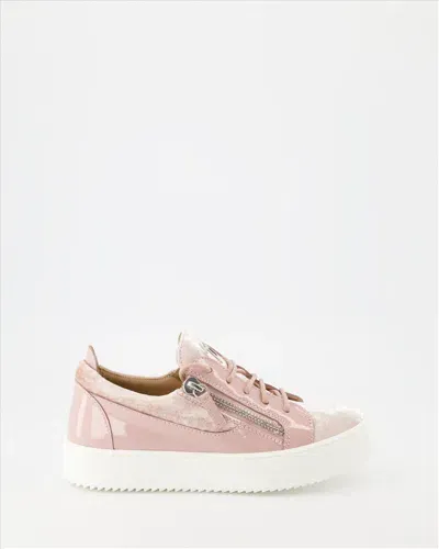 Giuseppe Zanotti Guiseppe Zanotti Womens Mock Croc Pink Sneakers In Nude