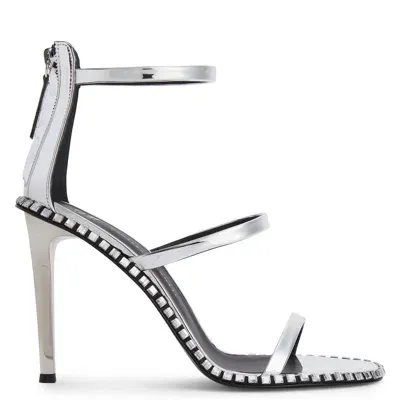 Giuseppe Zanotti Harmony Flare Sandalen 105mm In Silver