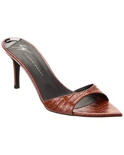 Giuseppe Zanotti Intriigo 90mm Leather Sandals In Brown