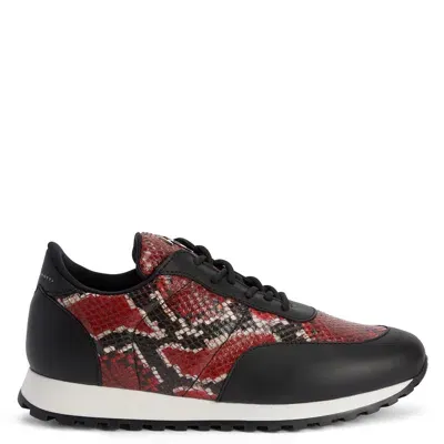 Giuseppe Zanotti Snake-print Leather Sneakers In Multi