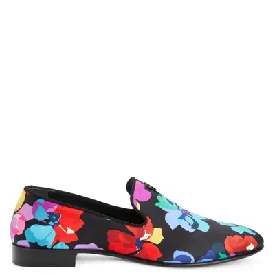 Giuseppe Zanotti Lewis Bloom Printed Loafers In Multi