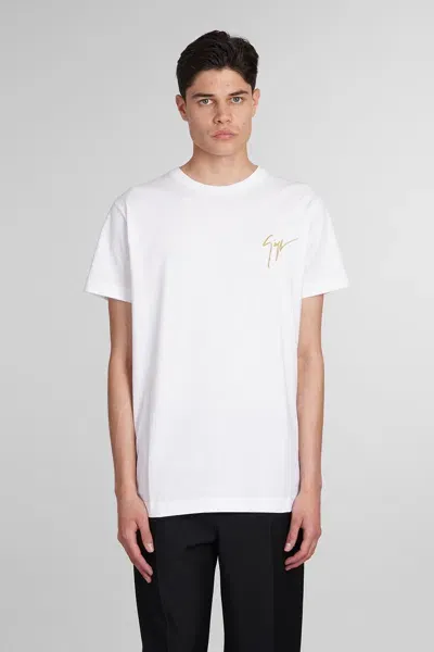 Giuseppe Zanotti Lr01 T-shirt In White Cotton