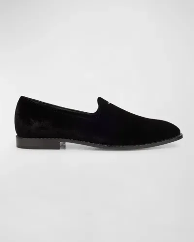 Giuseppe Zanotti Slip-on Suede Loafers In Nero