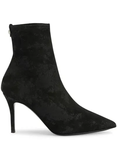 Giuseppe Zanotti Mirea 90mm Suede Ankle Boots In Black