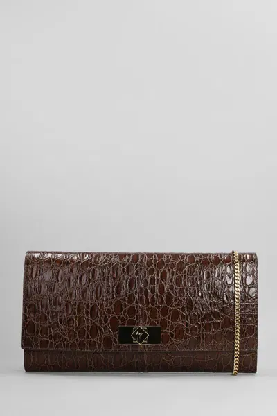 Giuseppe Zanotti Montserrat Crocco Clutch In Brown