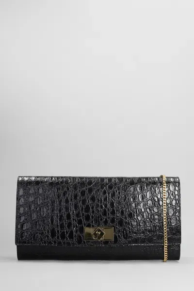 Giuseppe Zanotti Montserrat Crocco Clutch In Black