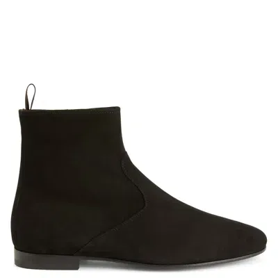 Giuseppe Zanotti Ron Suede Ankle Boots In Grey