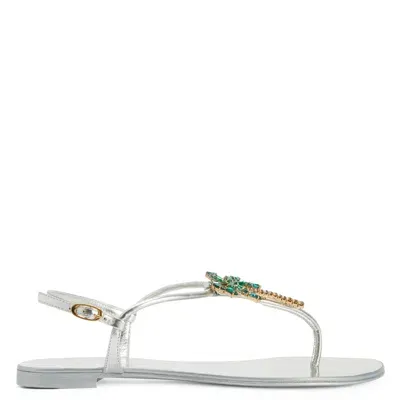 Giuseppe Zanotti Venice Beach Flat Sandals In White