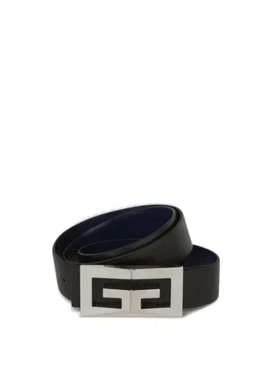 Givenchy 2g Monogram Buckle Belt In Navy