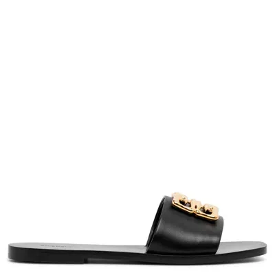 Givenchy 4g Black Flat Slides