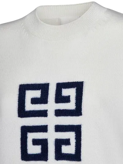 Givenchy "4g" Cashmere Sweater In White