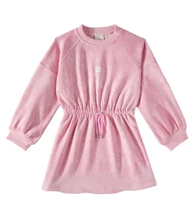 Givenchy Kids' 4g Cotton Sweater Dress In Pink