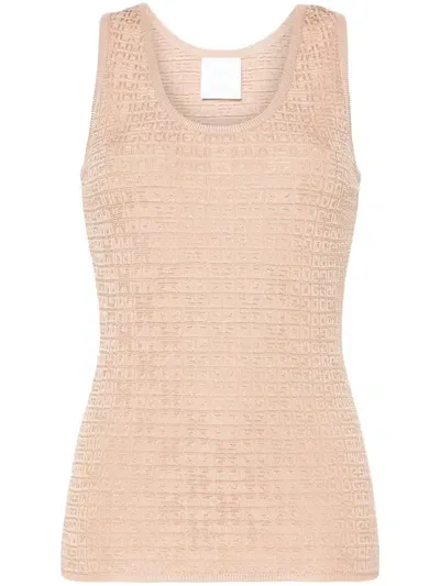 Givenchy 4g-jacquard Sleeveless Top In Neutrals