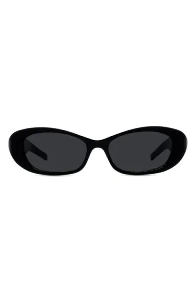 Givenchy 4g Liquid 54mm Cat Eye Sunglasses In Shiny Black & Smoke