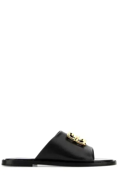 Givenchy 4g Liquid Flat Slides In Black