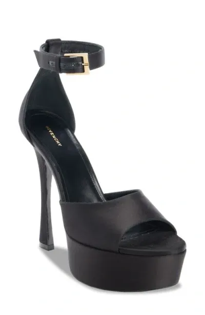 Givenchy 4g Liquid Logo Platform Sandal In Black