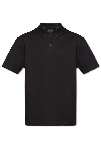 Givenchy 4g Logo Cotton Polo Shirt In Black