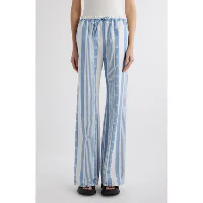 Givenchy Embroidered Cotton Blend Wide-leg Pant In Multicolor