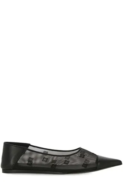 Givenchy 4g Motif Mesh Ballerina Shoes In Black