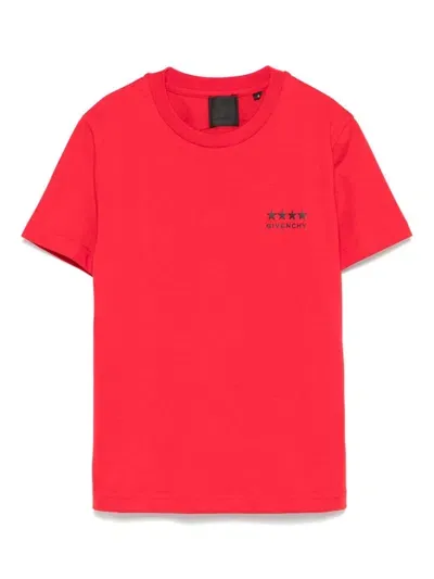 Givenchy Kids' 4g-motif T-shirt In Red