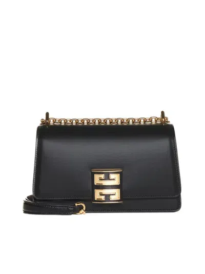 Givenchy 4g Plaque Small Shoulder Bag In Black