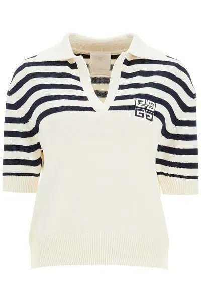 Givenchy 4g Polo Style Pullover In White