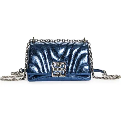 Givenchy 4g Soft Metallic Quilted Leather Shoulder Bag In Navy