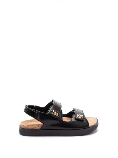 Givenchy `4g` Strap Flat Sandals In Black