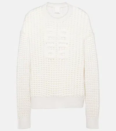 Givenchy 4g Wool And Cashmere Sweater In White