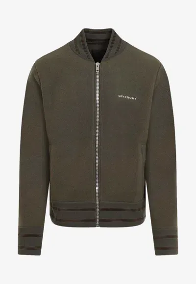 Givenchy 4g Wool Bomber Jacket In Green