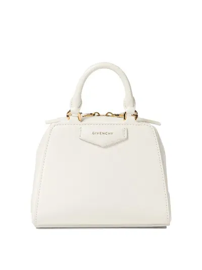 Givenchy Antigona Nano Leather Crossbody Bag In White