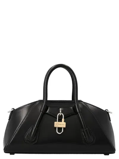 Givenchy Antigona Stretch Mini Leather Handbag In Black