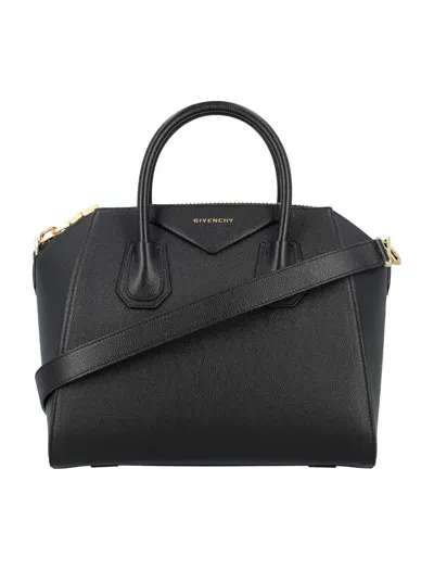 Givenchy Antigona Small Leather Bag In Black