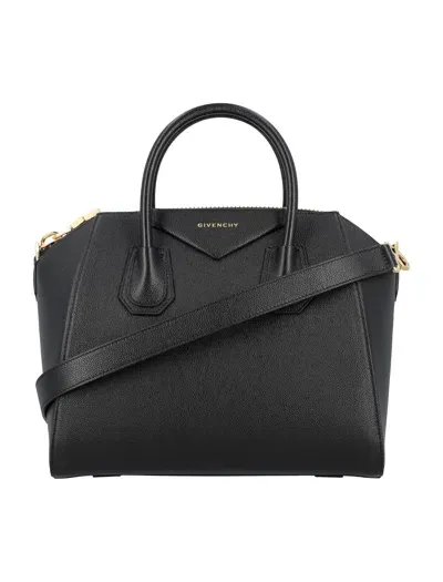 Givenchy Antigona Small Leather Handbag In Black