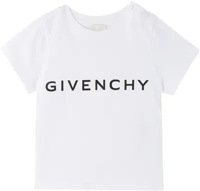 Givenchy Baby White Printed Logo T-shirt