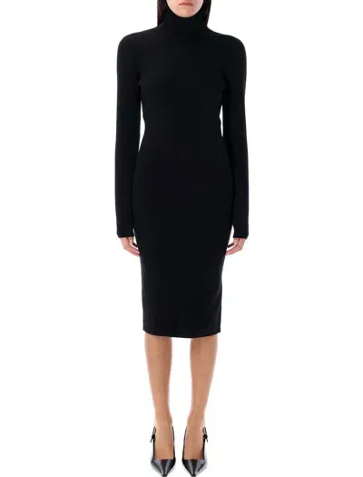 Givenchy Wool And Cashmere-blend Midi Dress In Black