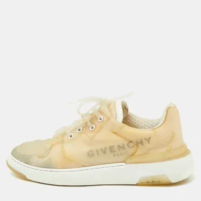 Pre-owned Givenchy Beige Pvc Low Top Sneakers Size 42