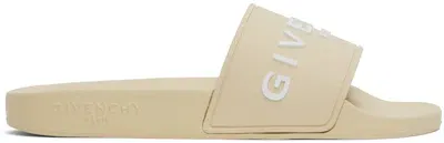 Givenchy Beige Rubber Slides In 270-light Beige