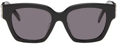 Givenchy Black 4g Sunglasses In Shiny Black / Smoke